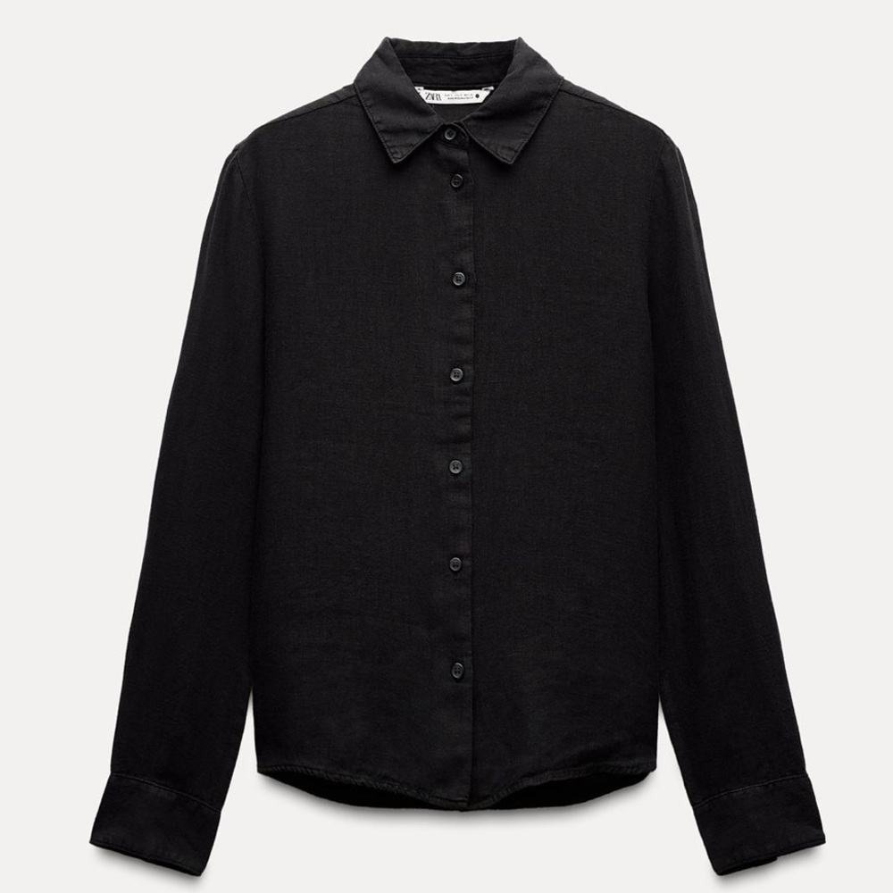 ♥️ SOLD ♥️ Zara Linen Shirt - Picture 2 of 5